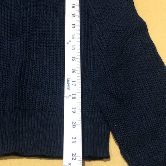 Ambiance Apparel Womens Size M Black Knit Turtleneck Balloon Long Sleeve Sweater - Picture 5 of 5